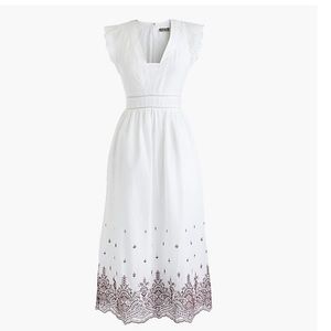 Jcrew White Midi Dress